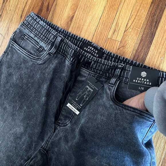 Men’s NWT Grey Denim Joggers - Picture 12 of 17